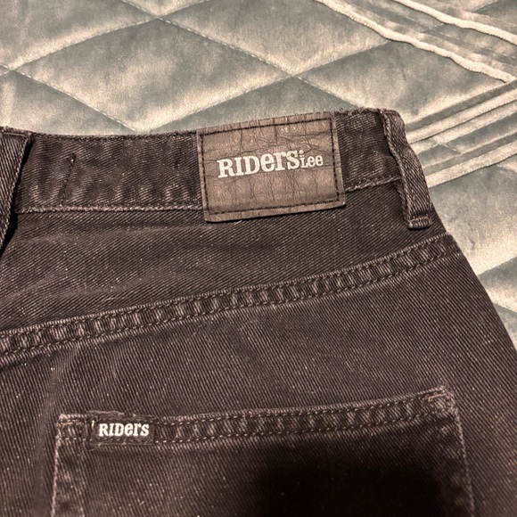 Riders by Lee black Denim skirt with raw hem, size 10 - Picture 2 of 10